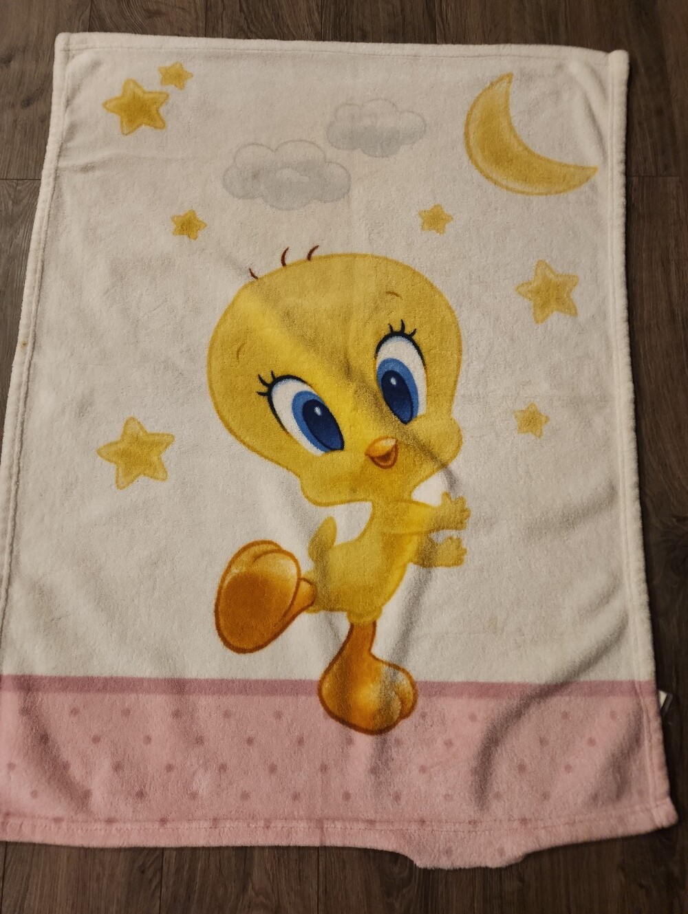 Looney Tunes Baby Tweety Pink Stars Moon Vintage Bedtime